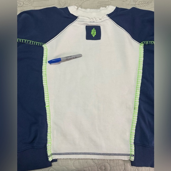 NWT FP Movement Double Header Graphic Crew S Blue  Combo with Pockets - Picture 11 of 12